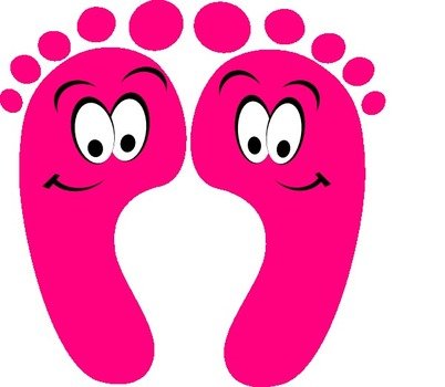 Pink Happy Feet At Clkercom Vector Online clipart
