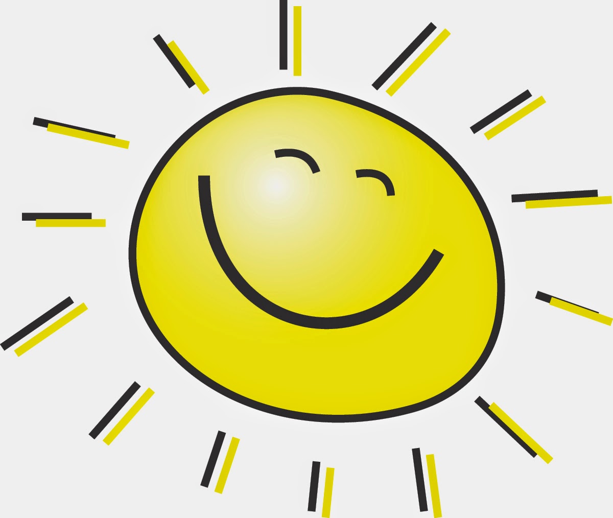 Cheerful sun in graphic representation free image download