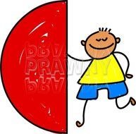 Semi Circle Shape Boy Toddler Art Prawny &ndash;