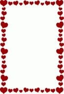 Clip art of the red hearts border
