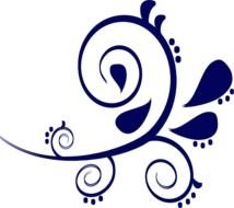 Paisley Curves Blue At Clkercom Vector Online