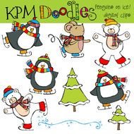 christmas drawings of animals
