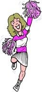support group with purple pompoms
