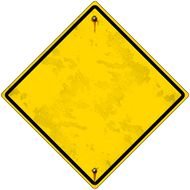 yellow road rhombus