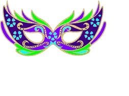 Purple Blue Green Masquerade Mask drawing