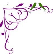 Birds Grey Corner Frame Purple At Clkercom Vector N2