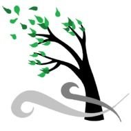 Clipart of the tree in windy day