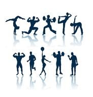 Volleyball Exercise Burpee Box Jumps clipart