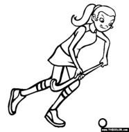 Field Hockey Coloring Page Free Online