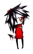 emo girl as a graphic image