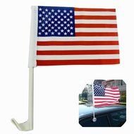 New 2pcs 8x12 Car Flag Usa American National Flags Wi