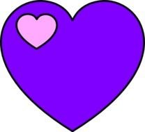 Lavender And Pink Heart drawing