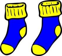 Blue And Yellow Socks Vector Online Royalty