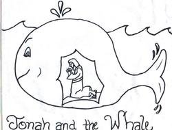 Clip art of Jonah and the Whale