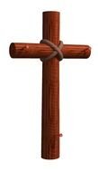 isolated wooden cross