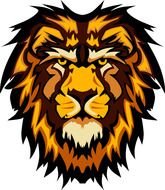 lion head, drawing