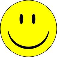 yellow round smiley with smile