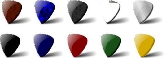 Guitar Pick Set Svg Vector