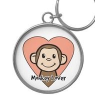 Clip Art With A Smiling Monkey In Heart The Words