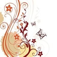 Name Abstract Floral Background clipart