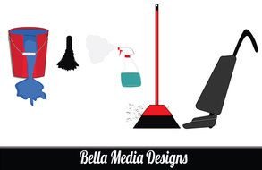 Clipart of Cleaning Supplies