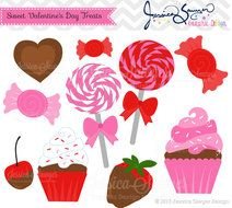 Instant Download Valentines Day Treats Lollipop