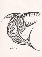 clipart of the Tribal Fish