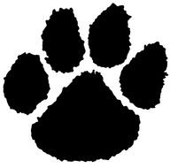 black tiger paw print