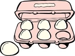 Food eggs drawing