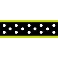 Polka Dots Black &amp; Green Coordinating Border Sheet
