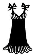 black dress fashion 1970s