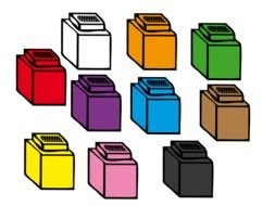 clipart of the colorful Unifix Cubes