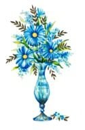 Art Blue Flowers drawing