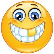 Facebook Smiley With A Golden Tooth Symbols And Chat