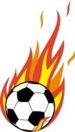 Flaming Soccer Balls drawing