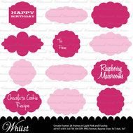 Frame Label In Fuschia And Pink Ornate N2