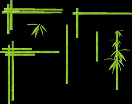 bamboo design as picture for clipart
