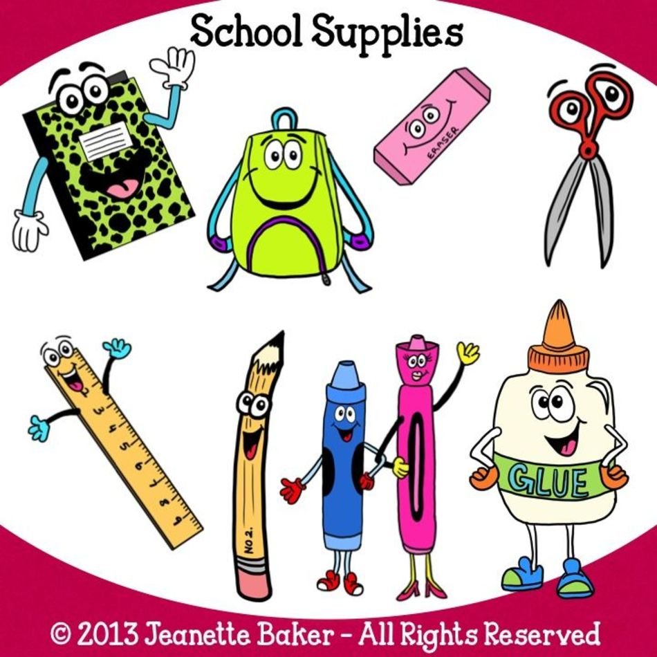 School Supplies &169 Jeanette Baker Available At Jasons clipart