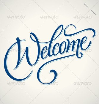 Welcome Hand Lettering Vector Miscellaneous Conceptual