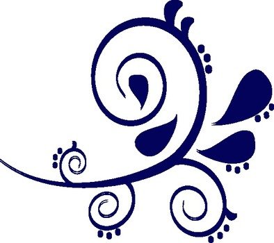 Paisley Curves Blue At Clkercom Vector Online