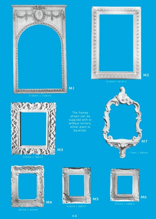 variety of decorative stucco moldings