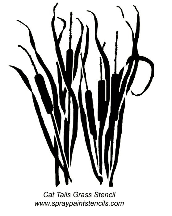 black grass silhouette on a white background