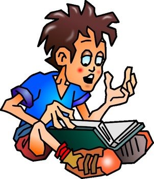 Education Student Reading At Clkercom Vector
