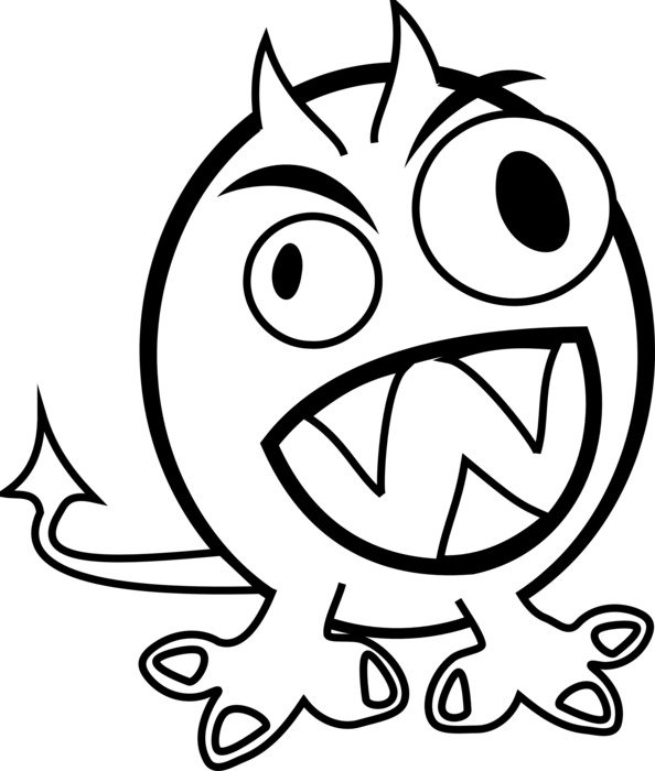 Drawing of the weird monster