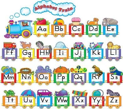Bulletin Board Set Alphabet Train Tcr4421 clipart