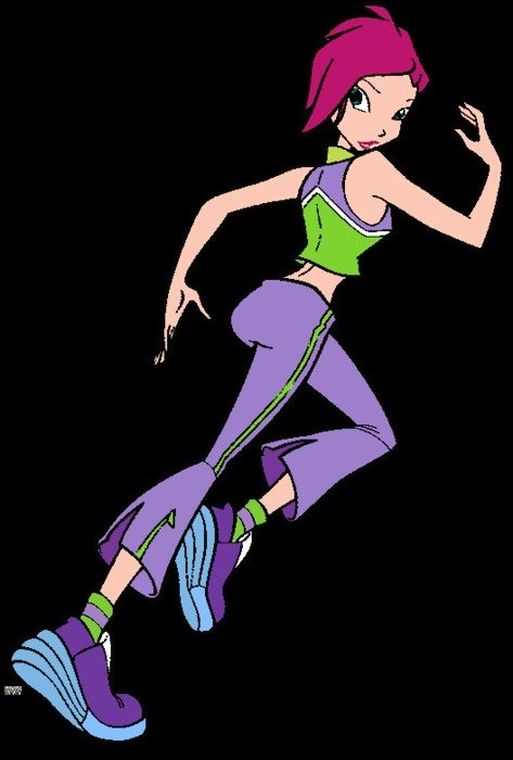 runninh girl drawing