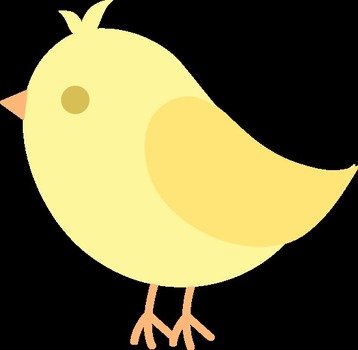 Cute Yellow Bird Free clipart