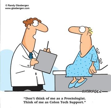 Medical Cartoons Proctology Proctologist Tech Support Colon N2