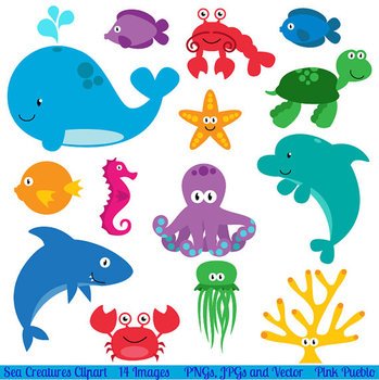 Sea Animals Creatures clipart