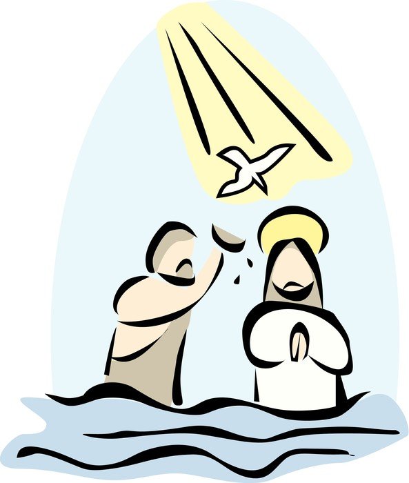 silhouette of Jesus in water